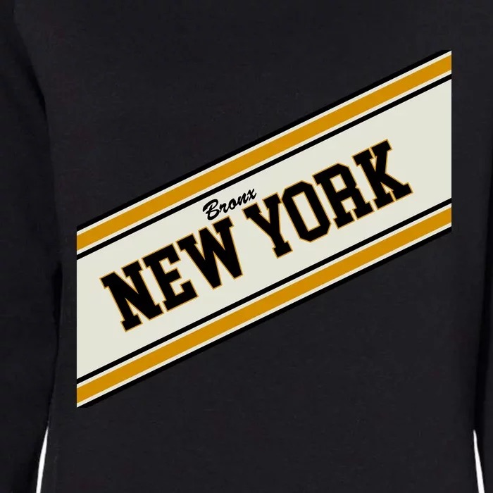 Bronx New York Varsity Logo Womens California Wash Sweatshirt