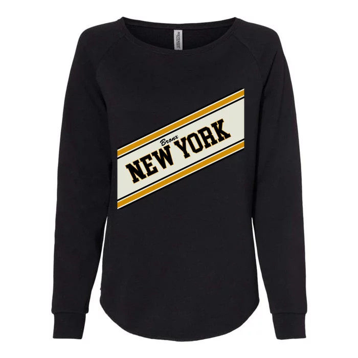 Bronx New York Varsity Logo Womens California Wash Sweatshirt