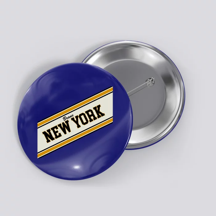 Bronx New York Varsity Logo Button