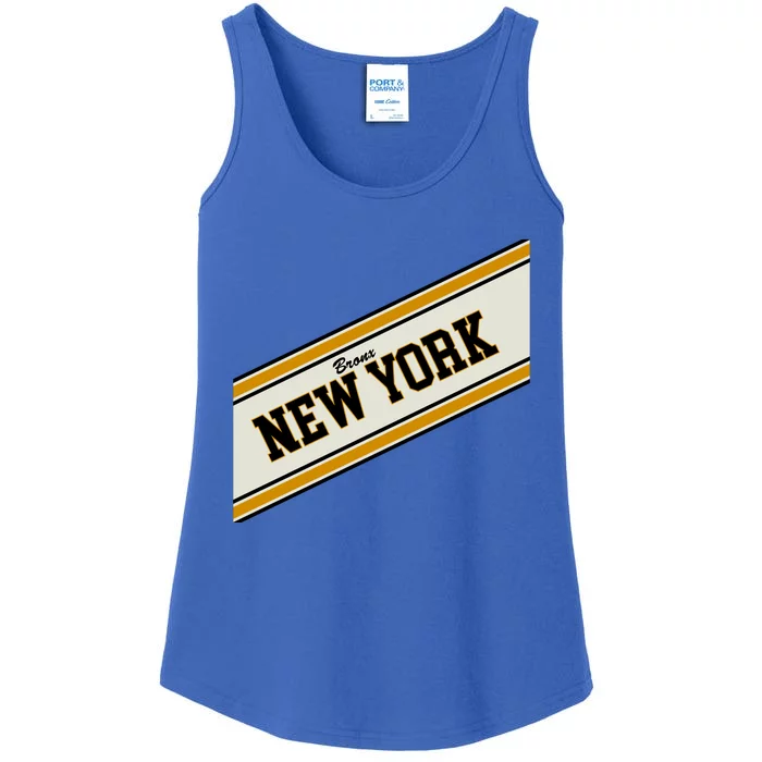 Bronx New York Varsity Logo Ladies Essential Tank