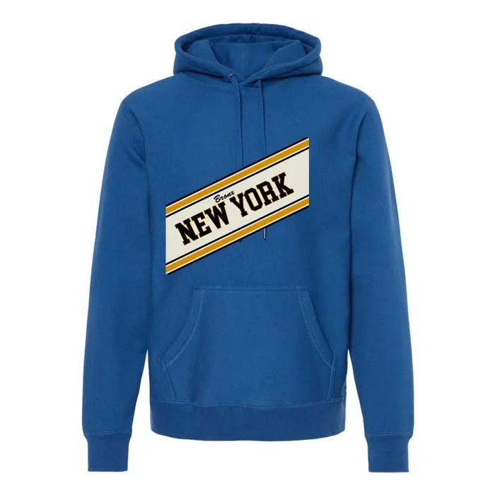 Bronx New York Varsity Logo Premium Hoodie