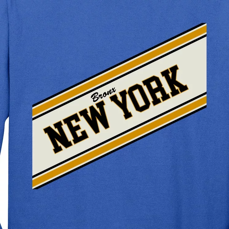 Bronx New York Varsity Logo Tall Long Sleeve T-Shirt