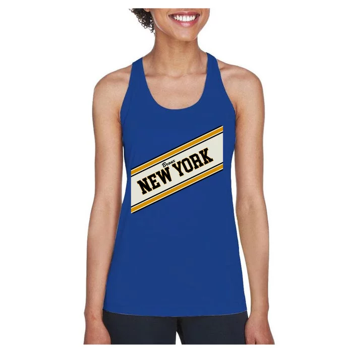 Bronx New York Varsity Logo Women's Racerback Tank