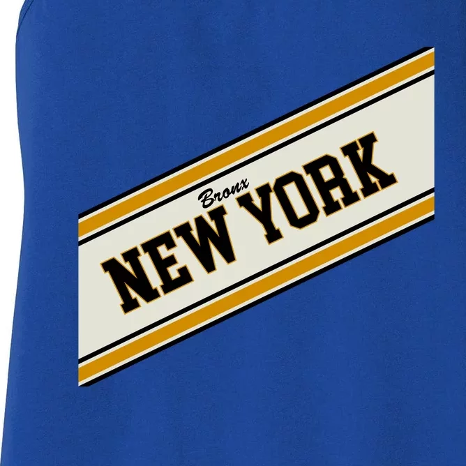 Bronx New York Varsity Logo Women's Racerback Tank