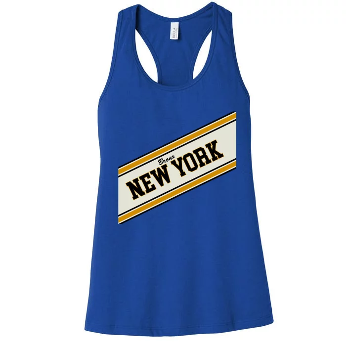 Bronx New York Varsity Logo Women's Racerback Tank