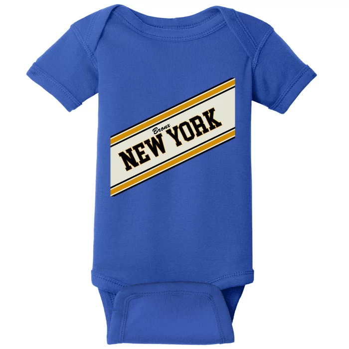 Bronx New York Varsity Logo Baby Bodysuit