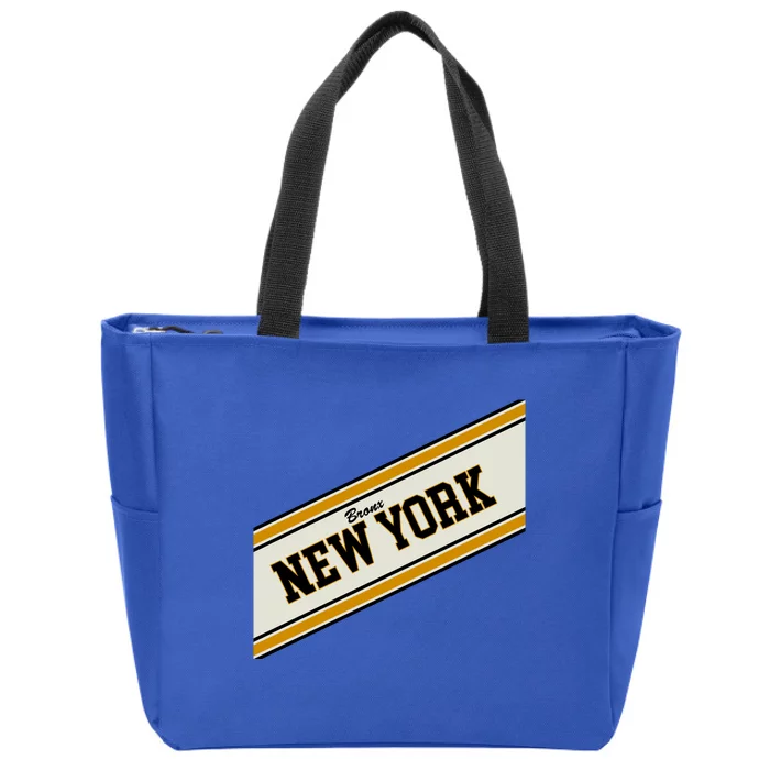 Bronx New York Varsity Logo Zip Tote Bag