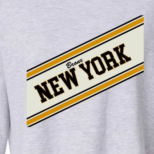 Bronx New York Varsity Logo Cropped Pullover Crew