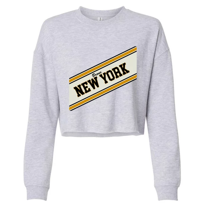 Bronx New York Varsity Logo Cropped Pullover Crew