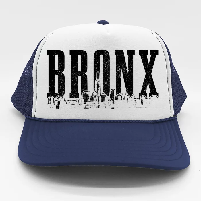 Bronx New York City Skyline Nyc Vintage Ny Gift Trucker Hat