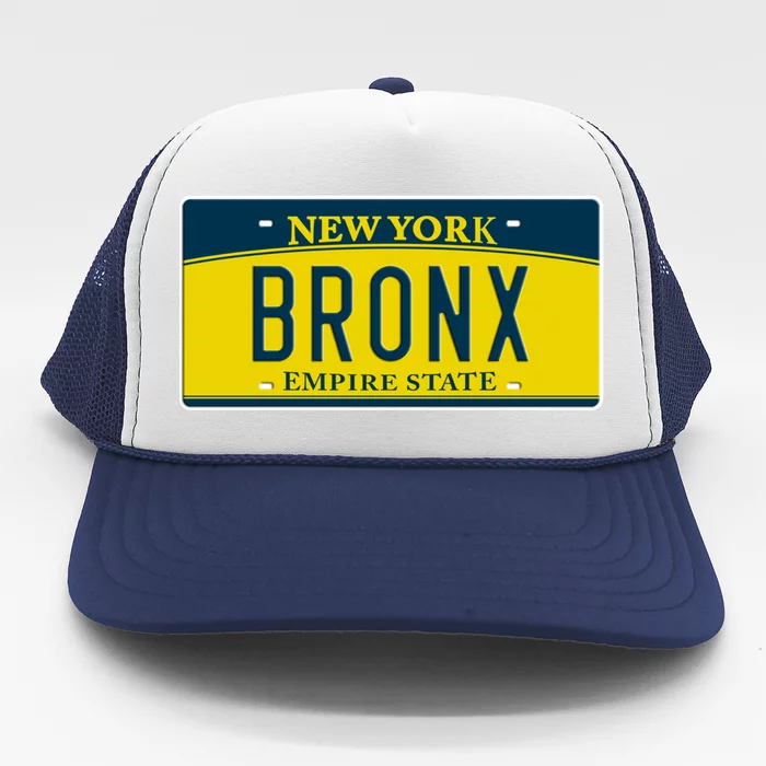 Bronx New York Ny Neighborhood Hometown License Plate Funny Gift Trucker Hat