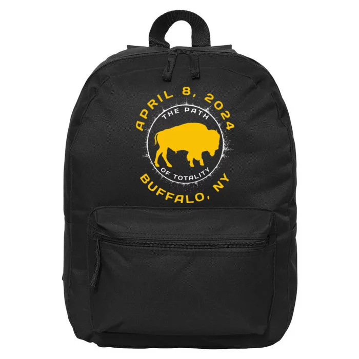 Buffalo New York Solar Eclipse April 8 2024 Totality 16 in Basic Backpack