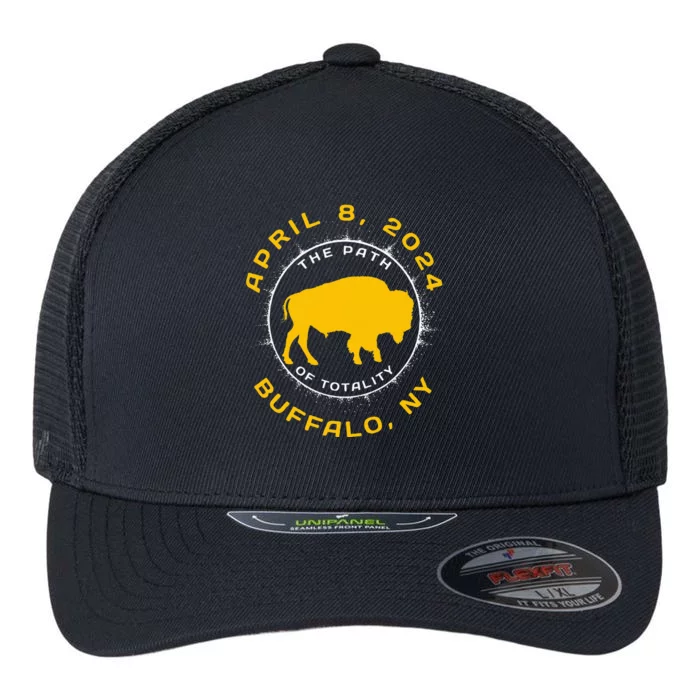 Buffalo New York Solar Eclipse April 8 2024 Totality Flexfit Unipanel Trucker Cap