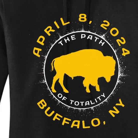 Buffalo New York Solar Eclipse April 8 2024 Totality Women's Pullover Hoodie