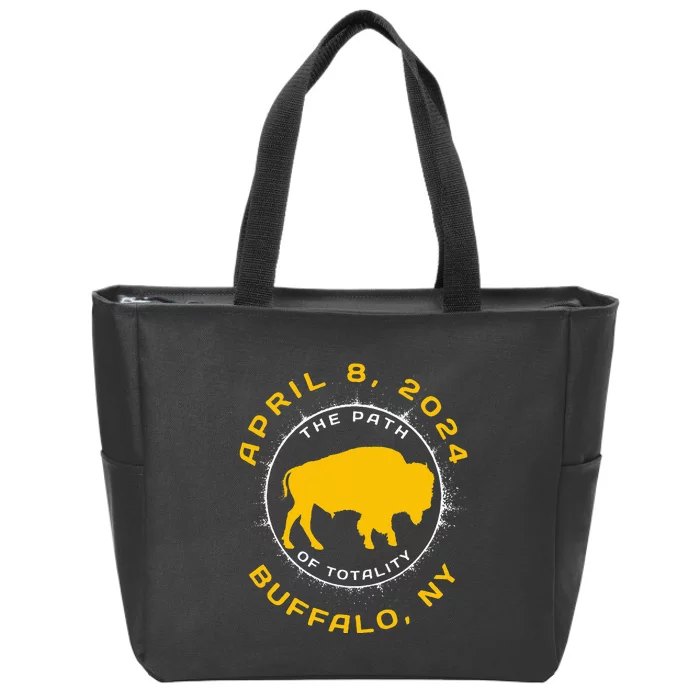 Buffalo New York Solar Eclipse April 8 2024 Totality Zip Tote Bag