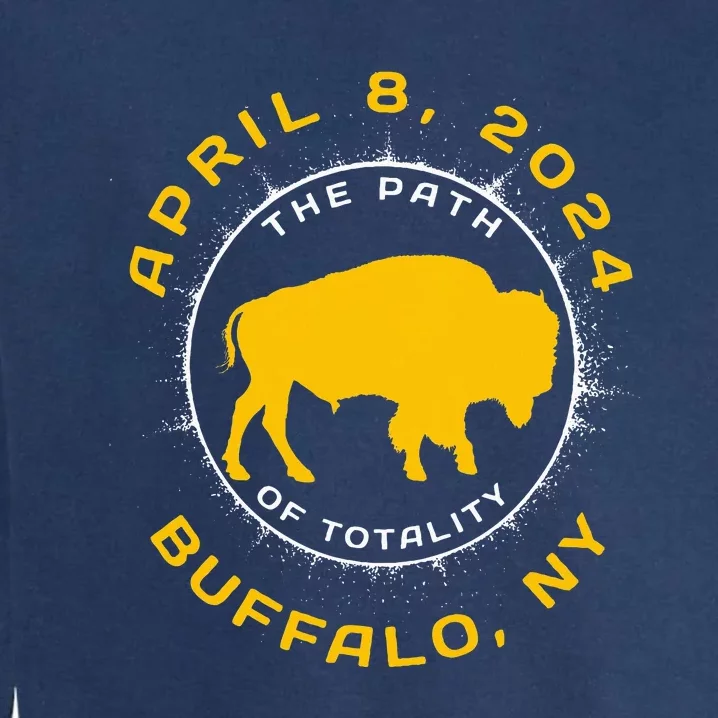 Buffalo New York Solar Eclipse April 8 2024 Totality Garment-Dyed Sweatshirt