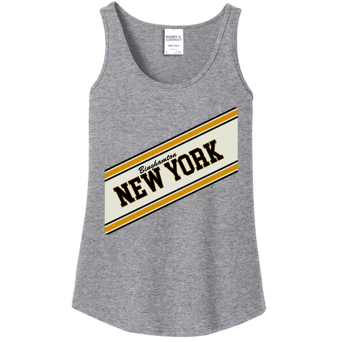 Binghamton New York Varsity Logo Ladies Essential Tank