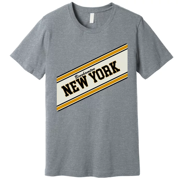 Binghamton New York Varsity Logo Premium T-Shirt