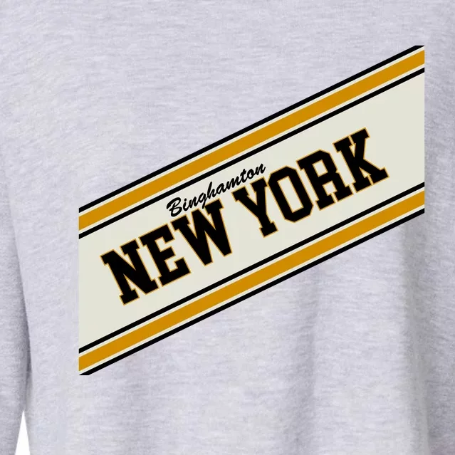 Binghamton New York Varsity Logo Cropped Pullover Crew