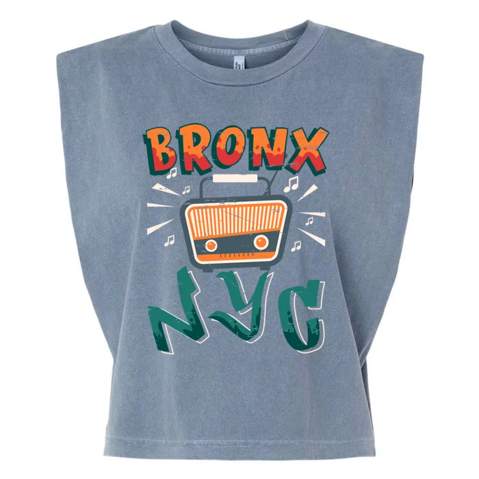 Bronx New York Design Gift Nyc Boombox Graffiti Lettering Cool Gift Garment-Dyed Women's Muscle Tee