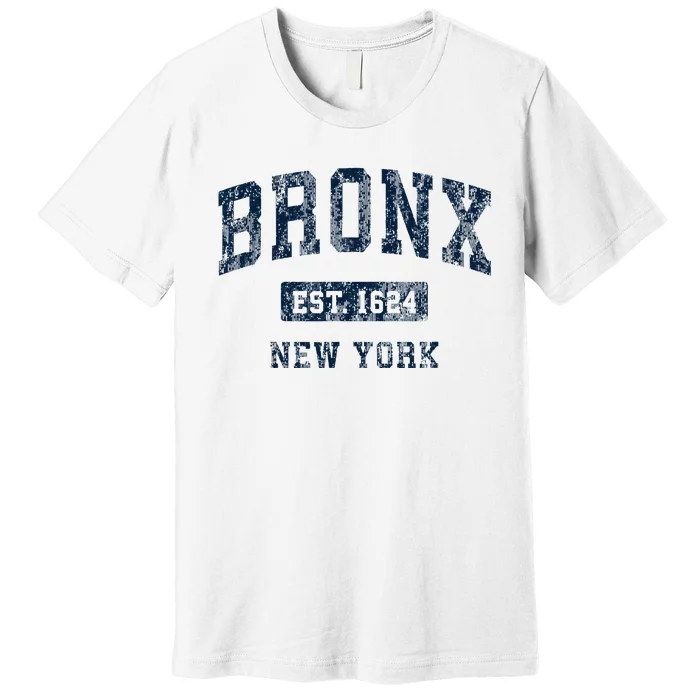 Bronx New York Ny Vintage Athletic Sports Design Premium T-Shirt