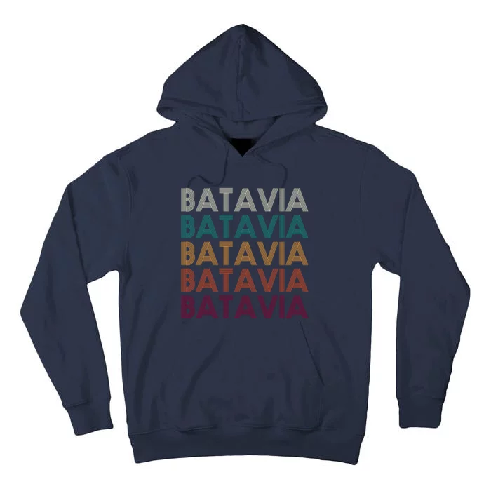 Batavia New York Retro Tall Hoodie