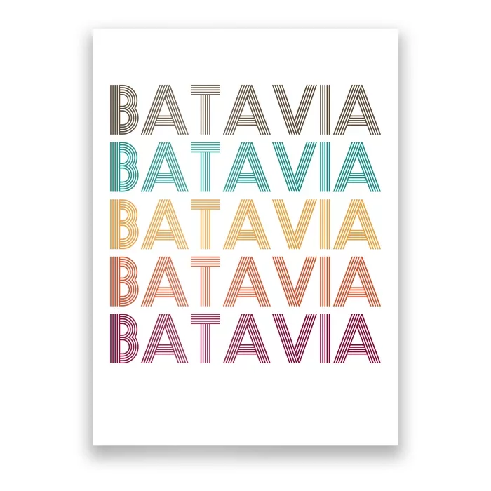 Batavia New York Retro Poster