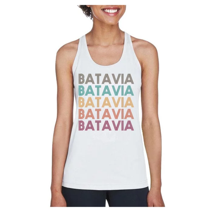 Batavia New York Retro Women's Racerback Tank