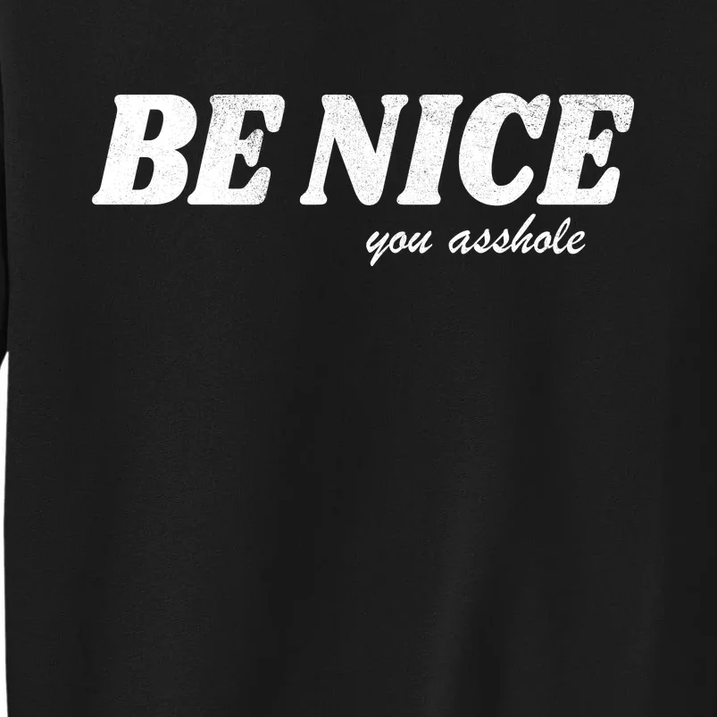 Be Nice You Asshole Funny Gift Sweatshirt