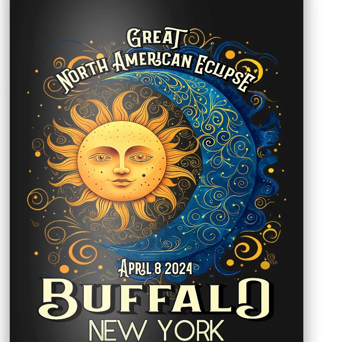 Buffalo New York 2024 Total Solar Eclipse April 8 Souvenir Poster