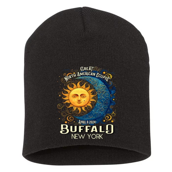 Buffalo New York 2024 Total Solar Eclipse April 8 Souvenir Short Acrylic Beanie