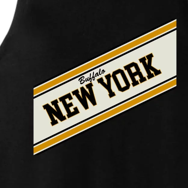 Buffalo New York Varsity Logo Ladies Tri-Blend Wicking Tank