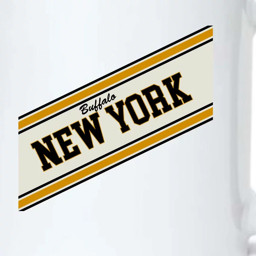 Buffalo New York Varsity Logo Black Color Changing Mug