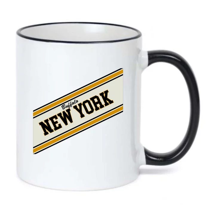 Buffalo New York Varsity Logo Black Color Changing Mug