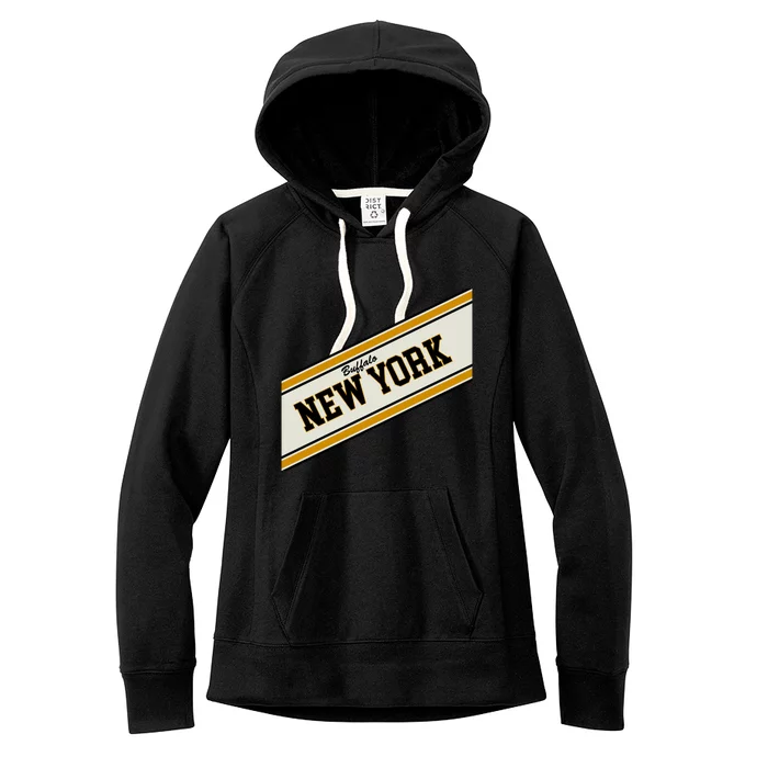 Buffalo New York Varsity Logo Women's Fleece Hoodie