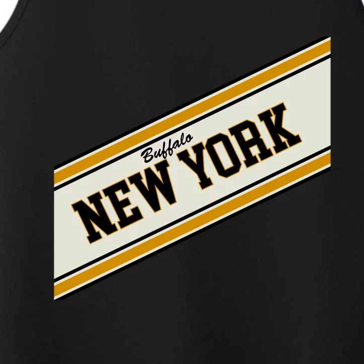 Buffalo New York Varsity Logo Performance Tank