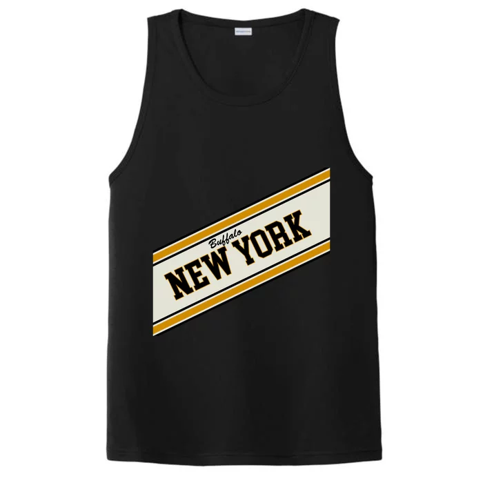 Buffalo New York Varsity Logo Performance Tank