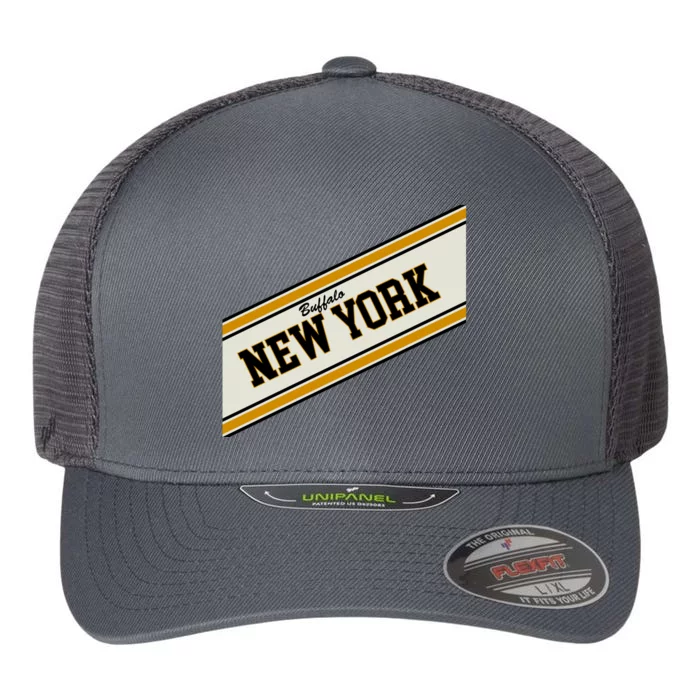 Buffalo New York Varsity Logo Flexfit Unipanel Trucker Cap