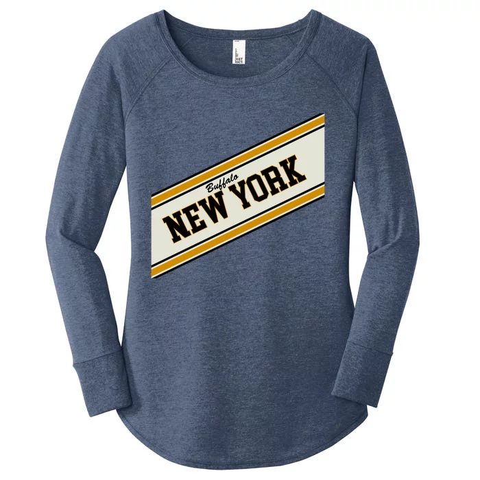 Buffalo New York Varsity Logo Women's Perfect Tri Tunic Long Sleeve Shirt