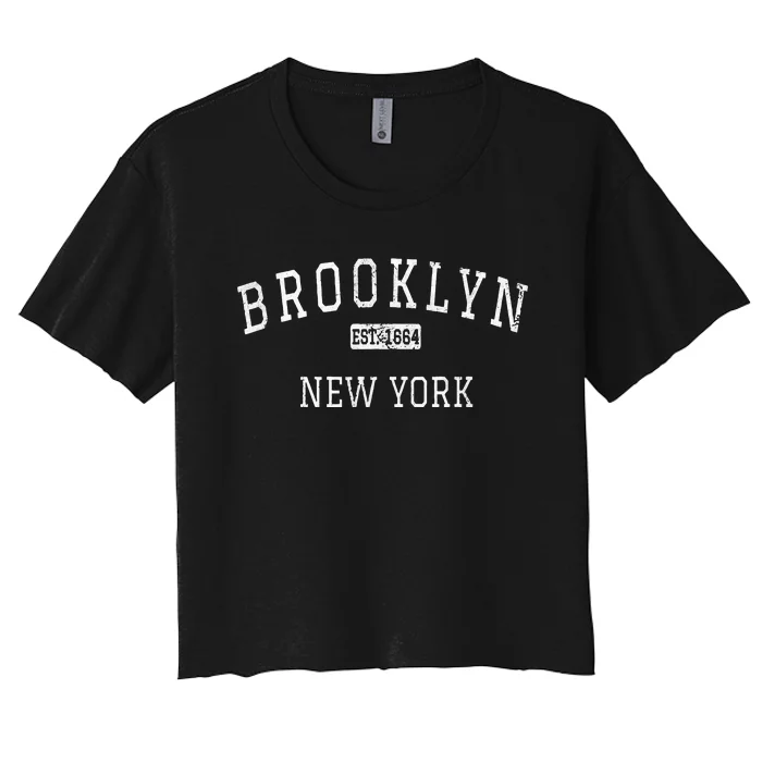 Brooklyn New York Ny Vintage Women's Crop Top Tee