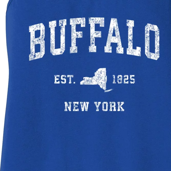 Buffalo New York Ny Vintage Athletic Sports Women's Racerback Tank