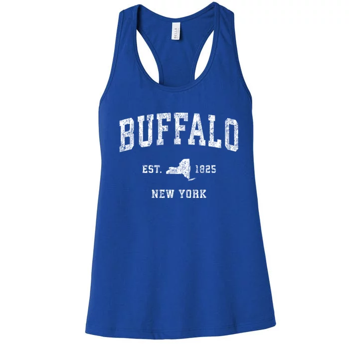 Buffalo New York Ny Vintage Athletic Sports Women's Racerback Tank