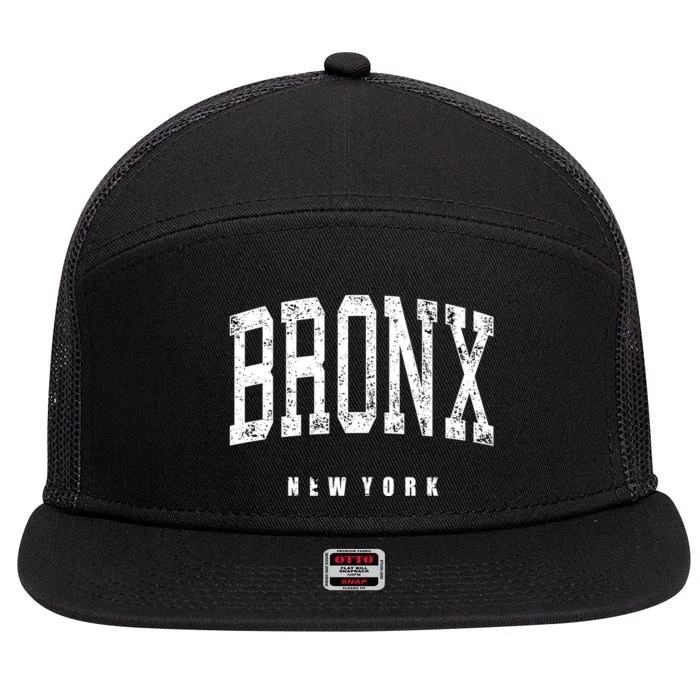 Bronx New York Vintage 7 Panel Mesh Trucker Snapback Hat