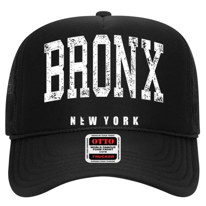 Bronx New York Vintage High Crown Mesh Trucker Hat