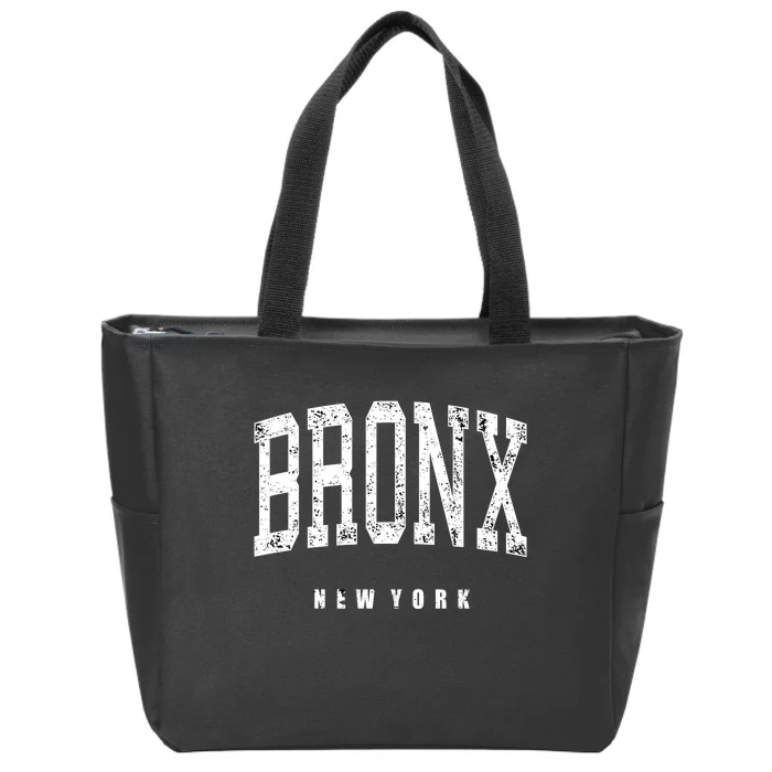 Bronx New York Vintage Zip Tote Bag