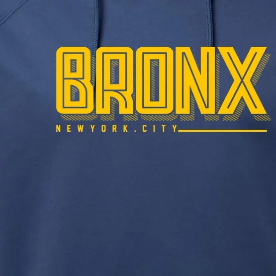 Bronx New York City Logo Performance Fleece Hoodie