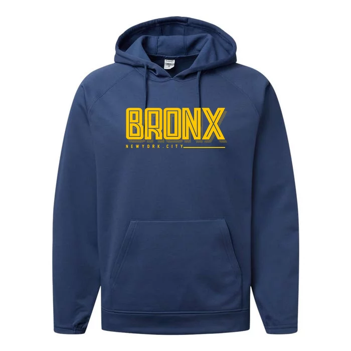 Bronx New York City Logo Performance Fleece Hoodie