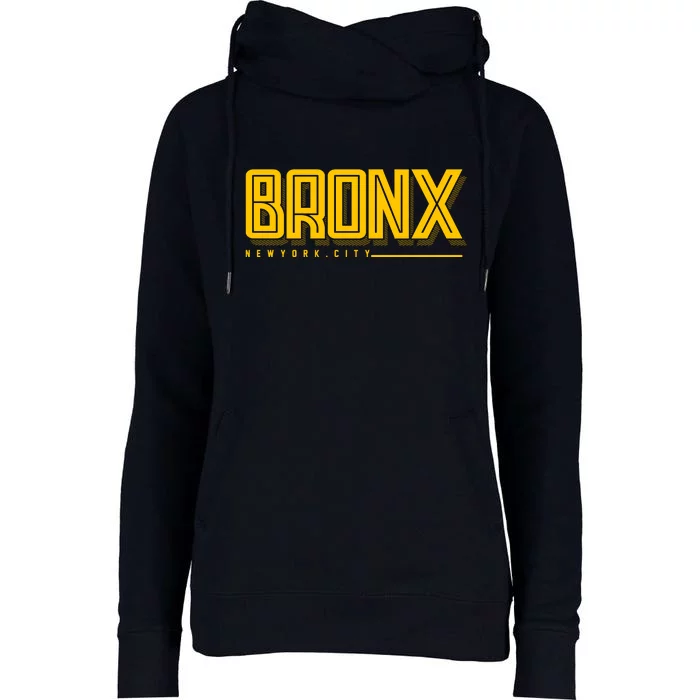 Bronx New York City Logo Womens Funnel Neck Pullover Hood