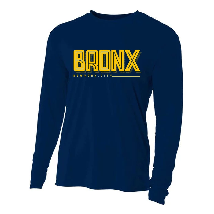 Bronx New York City Logo Cooling Performance Long Sleeve Crew