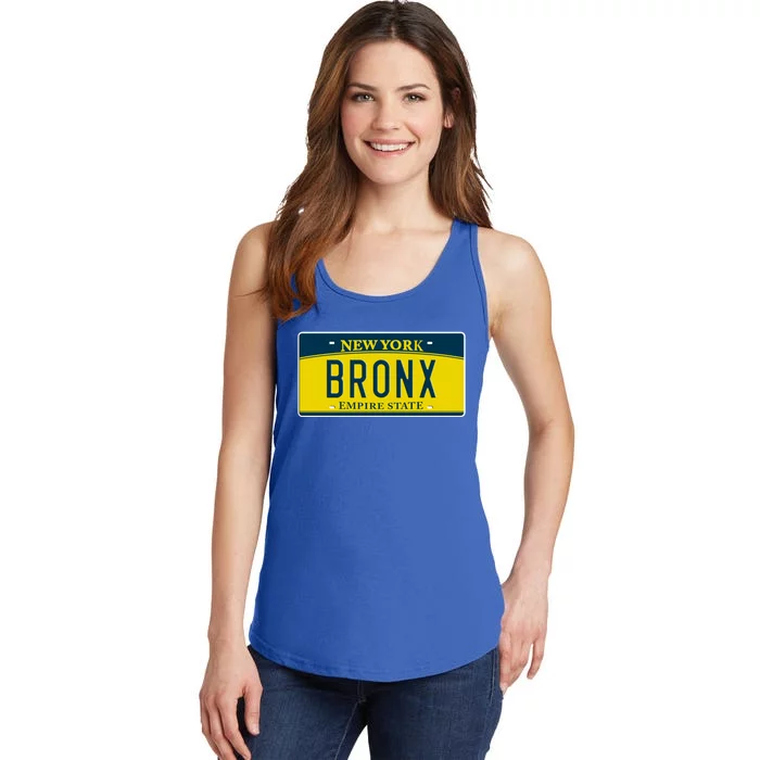 Bronx New York Ny Neighborhood Hometown License Plate Meaningful Gift Ladies Essential Tank